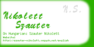 nikolett szauter business card